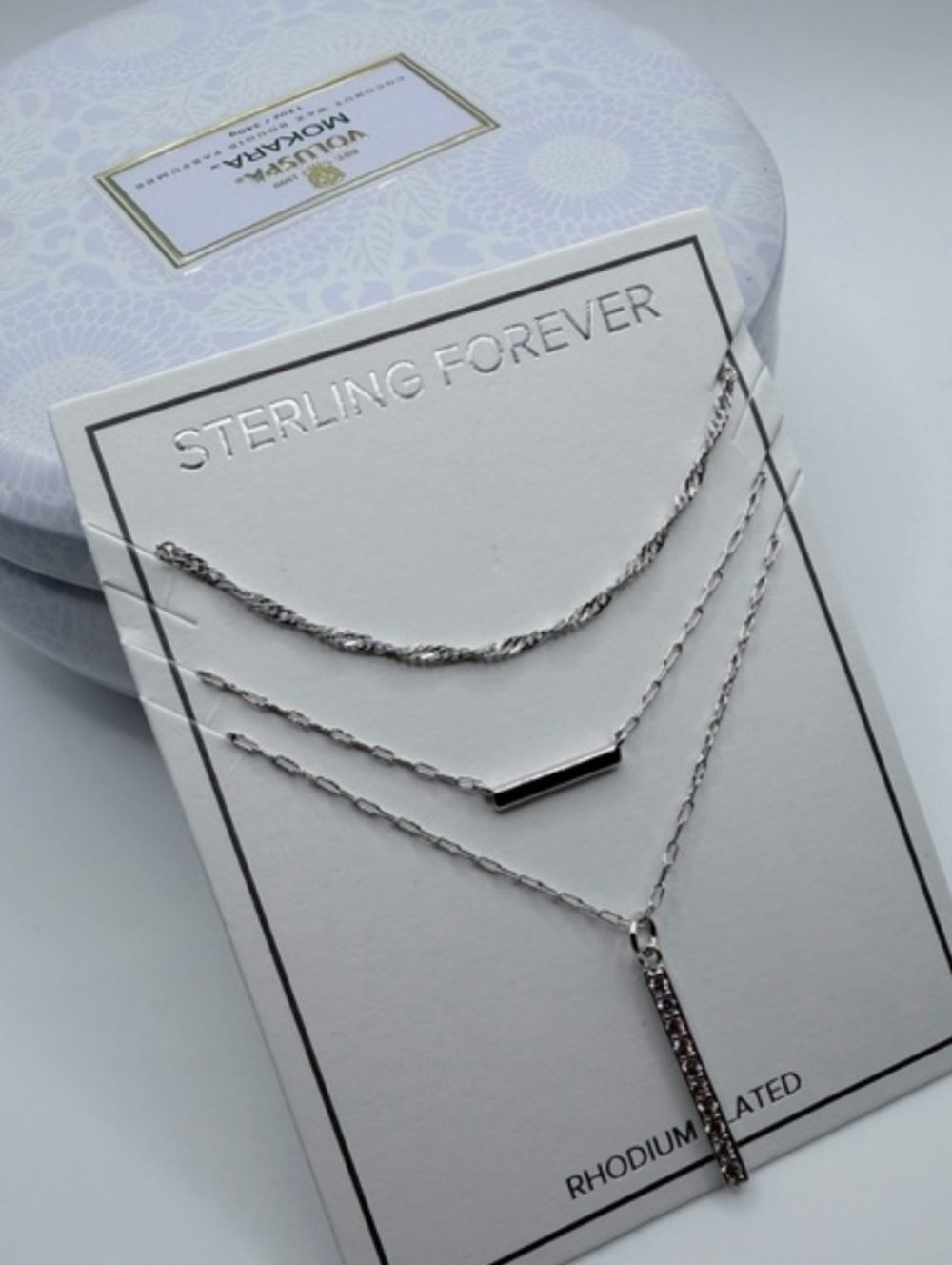 LOTTIE CZ LAYERED CHAIN NECKLACE NWT - Picture 1 of 3
